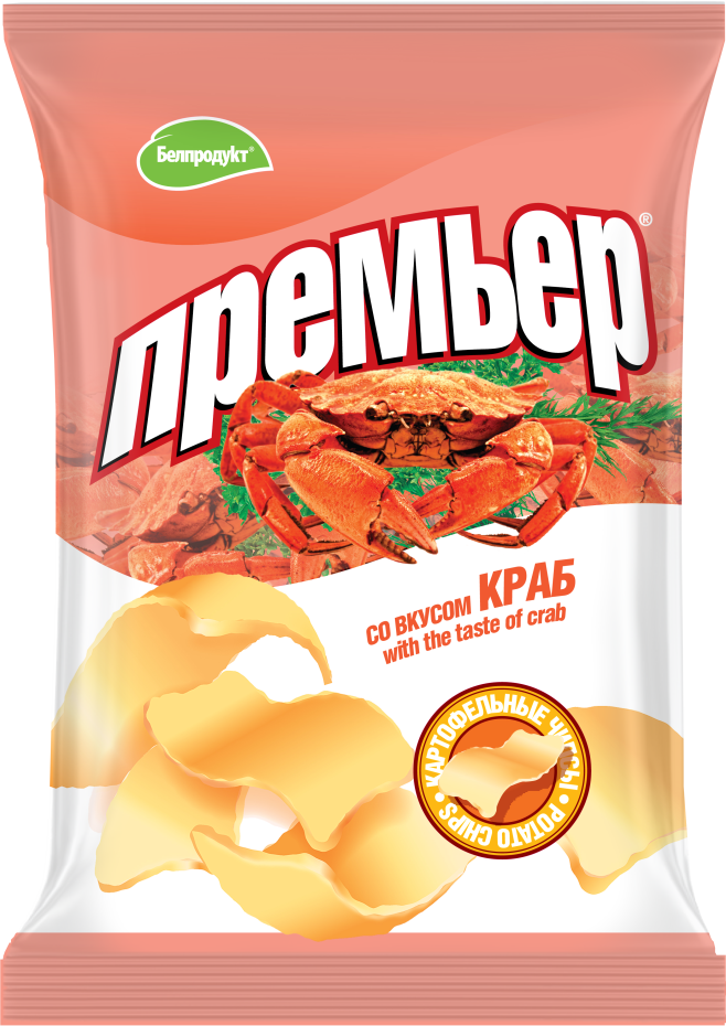 Чипсы картофельные "Премьер" 70г со вкусом краба 
