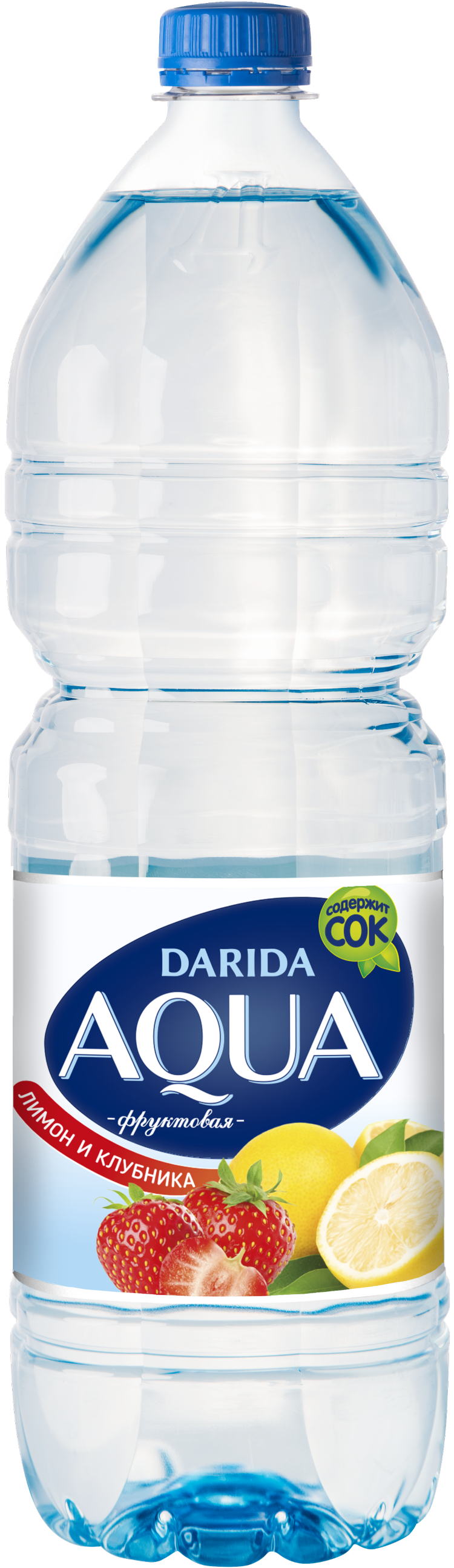Напиток безалкогольный негаз."Аква ФРУКТОВАЯ" с аром.клубники и лимона  1,5 л  