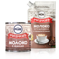 Молоко сгущеное с сахаром и какао Рогачев 7,5% 380гр ж/б 
