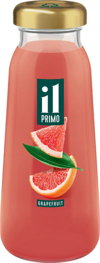 Сок "IL PRIMO" грейпфрутовый с мякотью восстановленный 0,2л. стекло 1*8