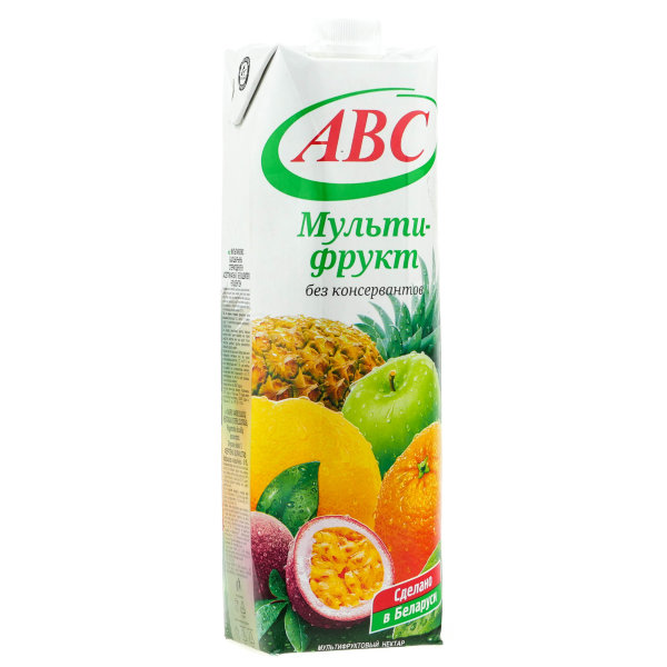 Нектар "АВС" мультифруктовый 1л призма 