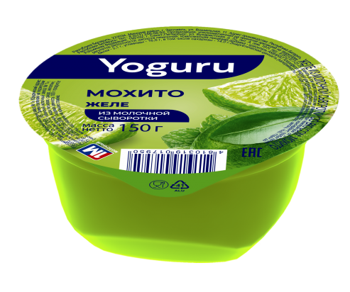 Желе на осн. мол. сыворотки стакан 150гр мохито 1*12  