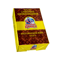 Масло сливочное шоколадное "Бабушкина крынка" м.д.ж. 62% фольга 180гр 