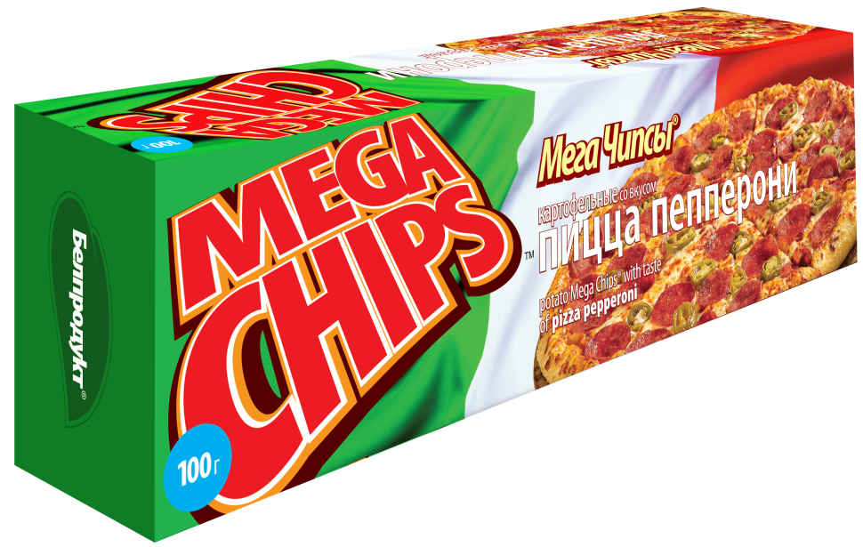 Мегачипсы картофельные со вкусом пиццы пепперони 100 г 