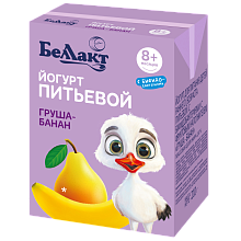 Йогурт для питания детей с БИФИДО ГРУША-БАНАН 2,6% ТБА 210г 1*10 БЕЛЛАКТ №3736