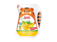 Йогурт для детей с фруктовым наполнителем "Банан" 2,5%,Ecоlean упаковка, 200г 1*24(ТМ"Бабуш.крын.")