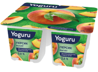 Йогурт "YOGURU" 2,5% стакан 125гр персик "ММЗ№1" 