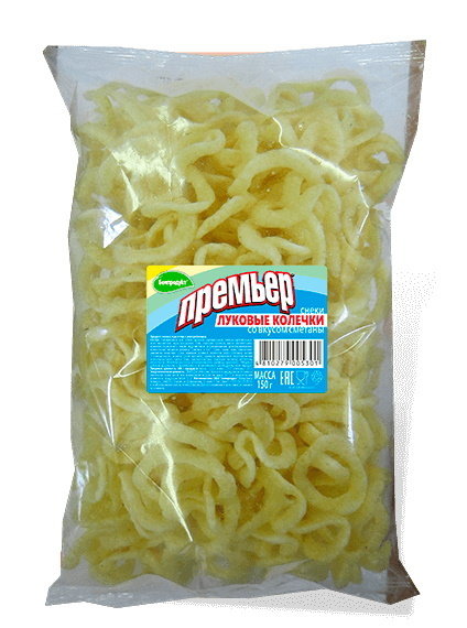 Снеки луковые колечки "Премьер" со вкусом сметаны 150 г 