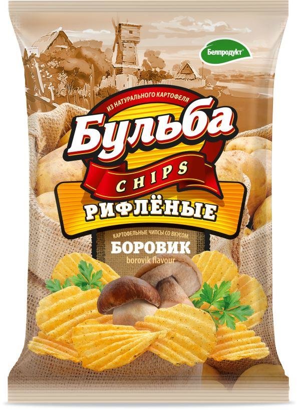 Чипсы из сырого картофеля "Бульба chips" со вкусом Боровиков 75 г  